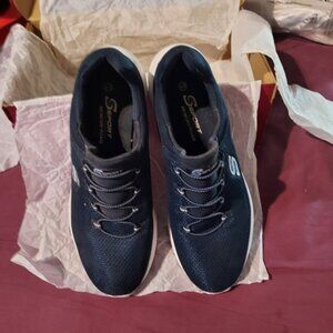 Skechers S Sport Womens Navy Memory Foam Mesh Sneakers Size 9.5M NWT